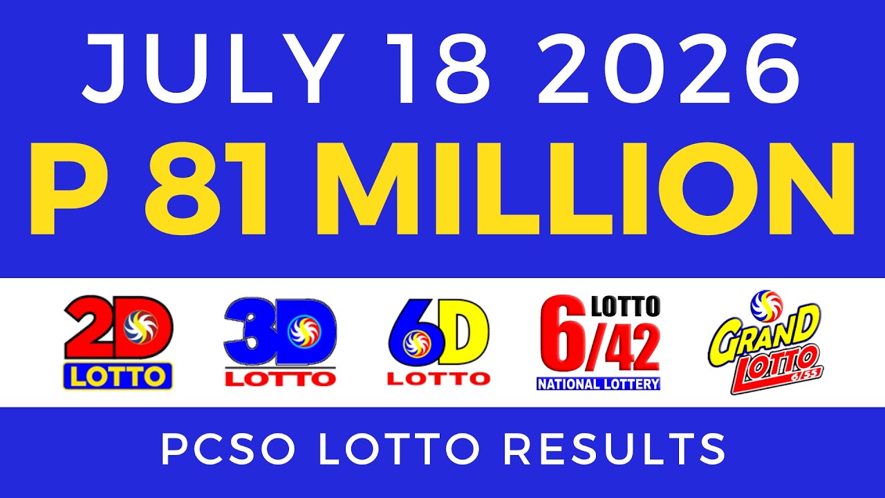 Lotto Result Today 9PM July 18 2026 PCSO