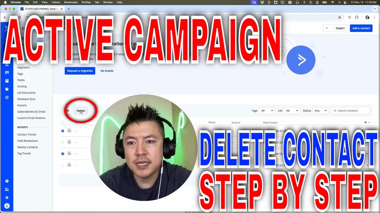 ✅  How To Delete Remove Contact In Active Campaign 🔴
