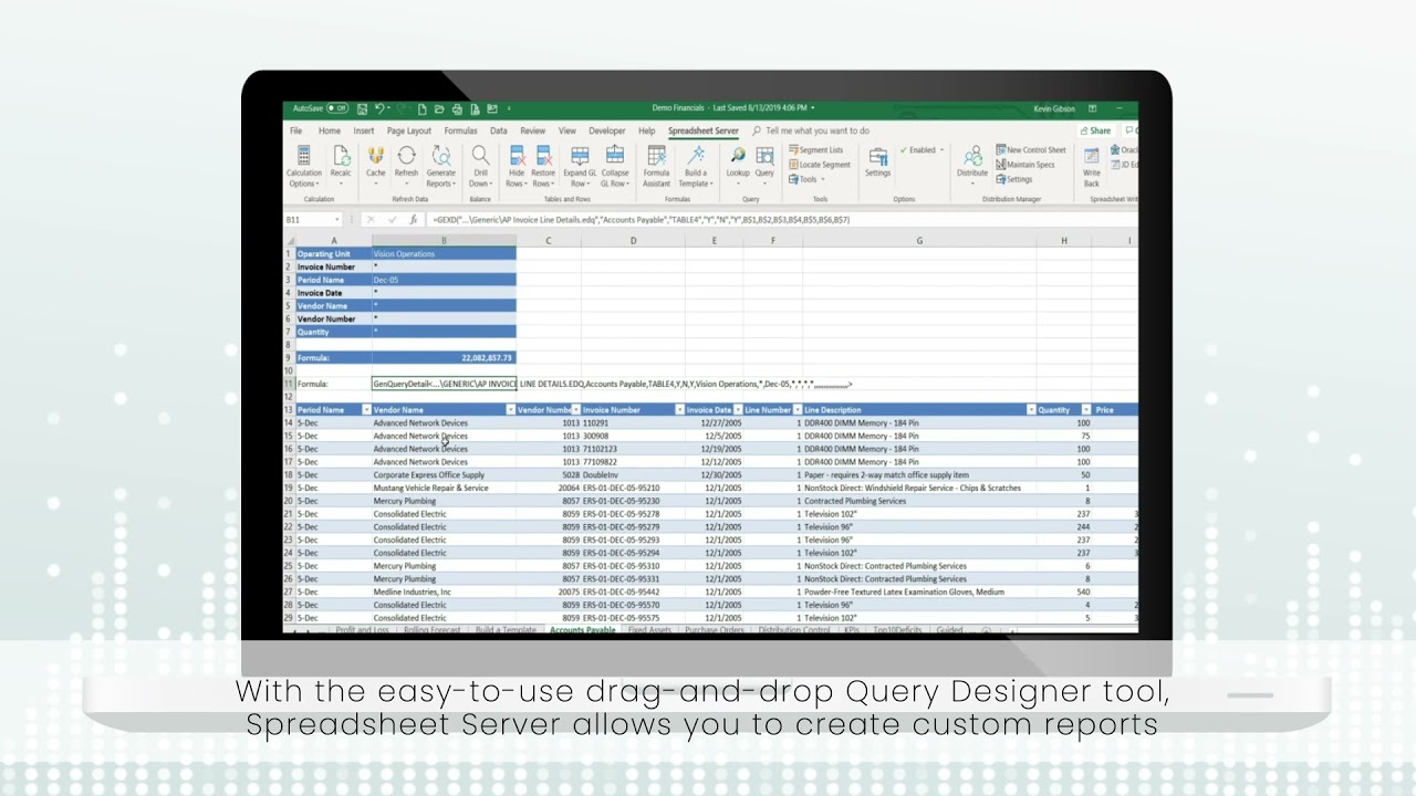 Spreadsheet Server Overview - Realtime reporting of NetSuite data in Excel