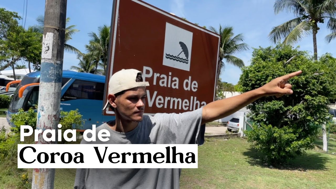 Praia de coroa vermelha - feirinha de artesanato parte 1