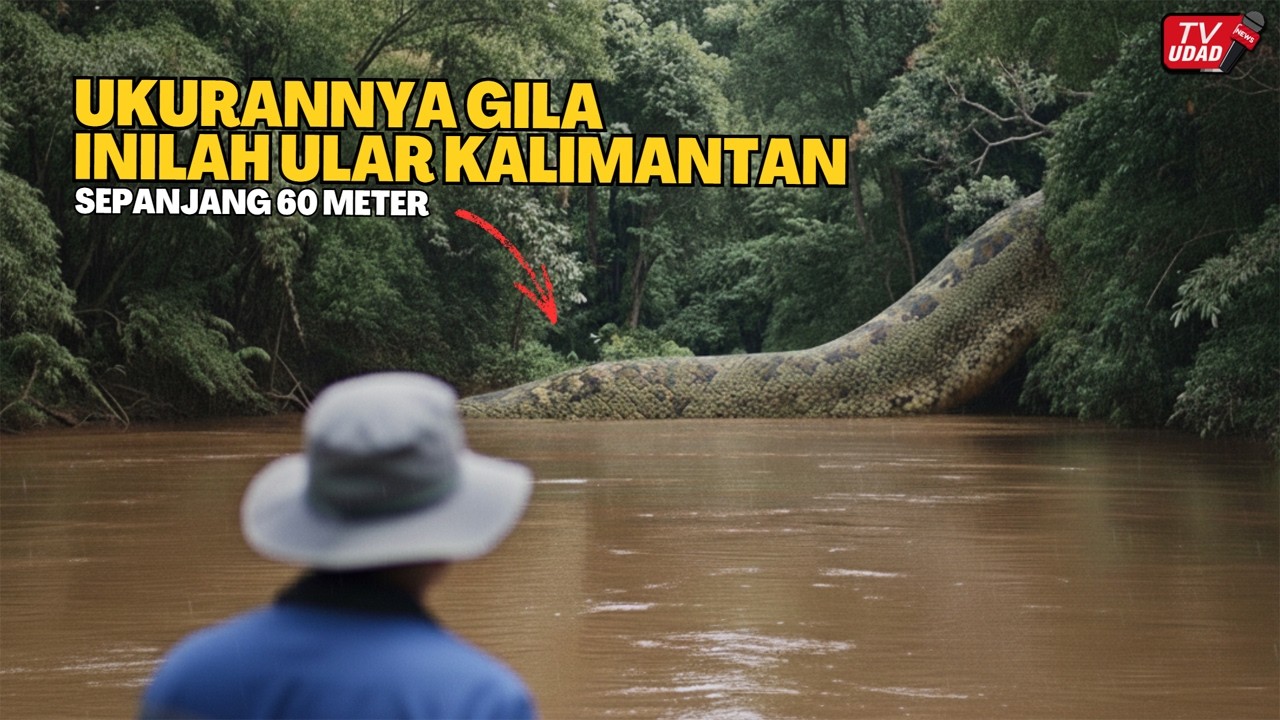 INI NYATA‼️ Sosok Ular Terbesar di Dunia Tertangkap Kamera di Sungai Pedalaman Hutan Kalimantan...