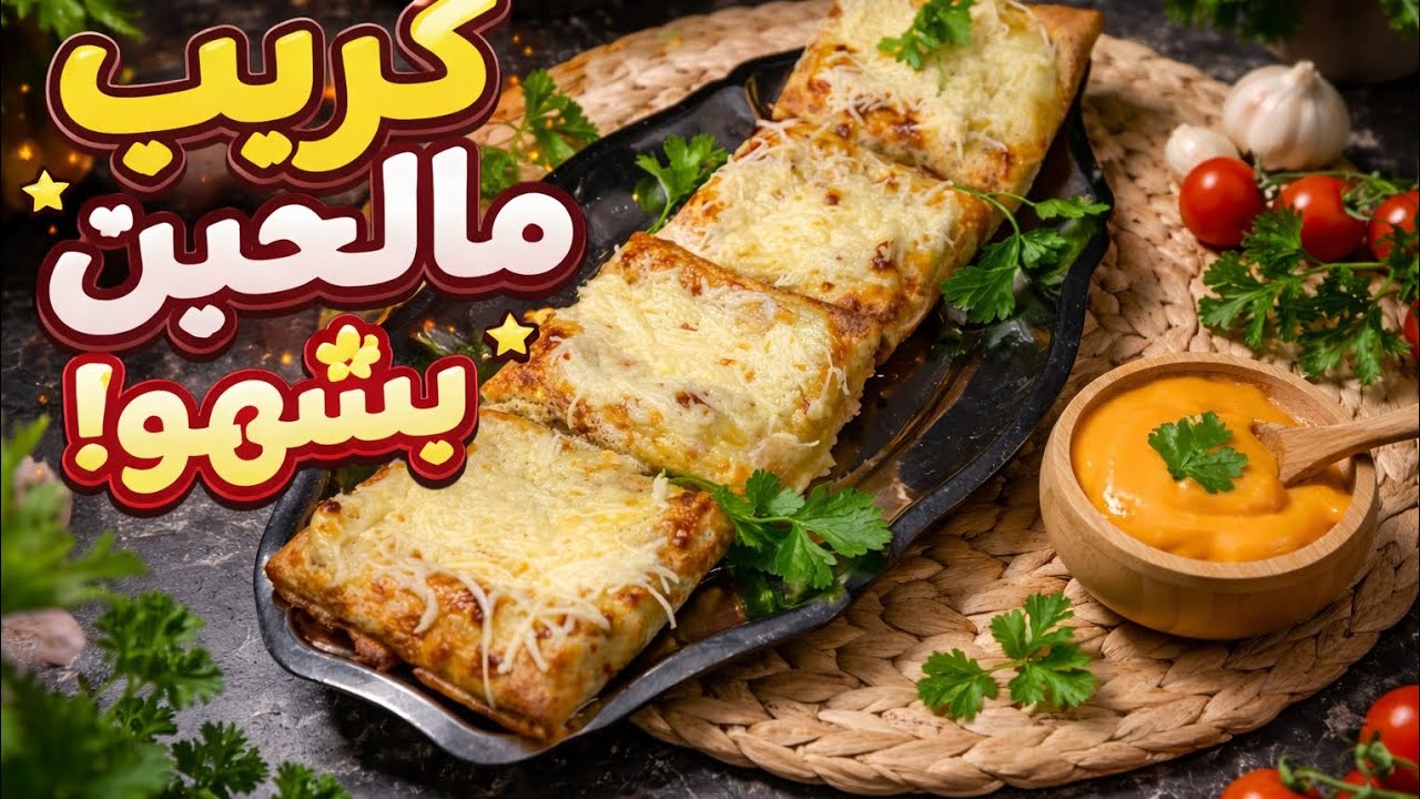 كريب مالح بالجبن يذوب في الفم 😍 سهل وسريع!