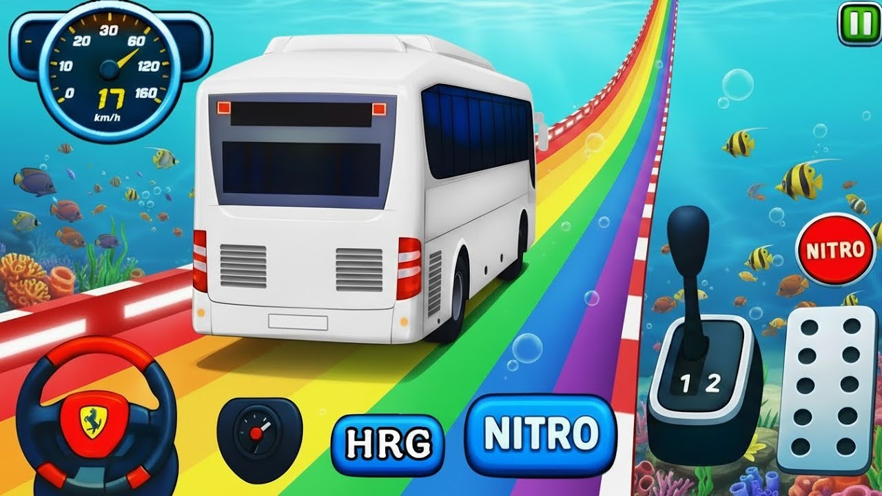 🚍🔥 Безумное и невероятное приключение в гонках на автобусных рампах в 3D — геймплей на Android