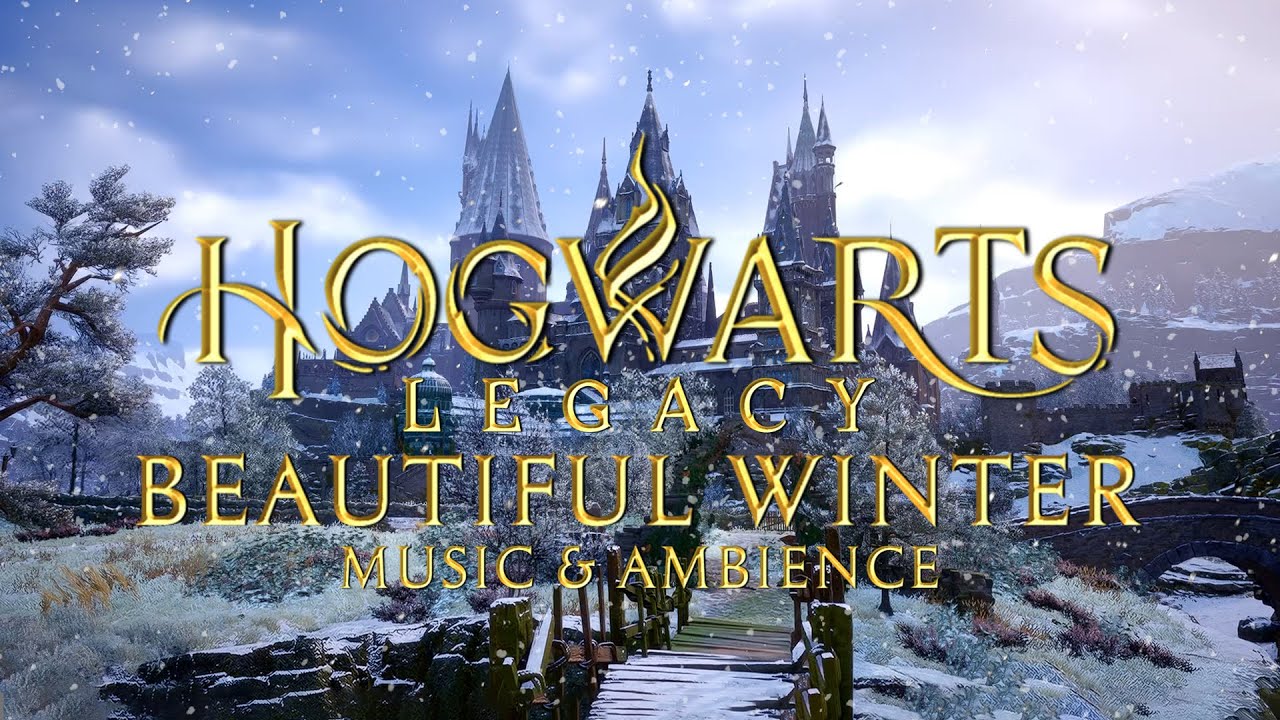 Beautiful Winter at Hogwarts - Calming Winter Spell Music & Peaceful Hogwarts Legacy Ambience