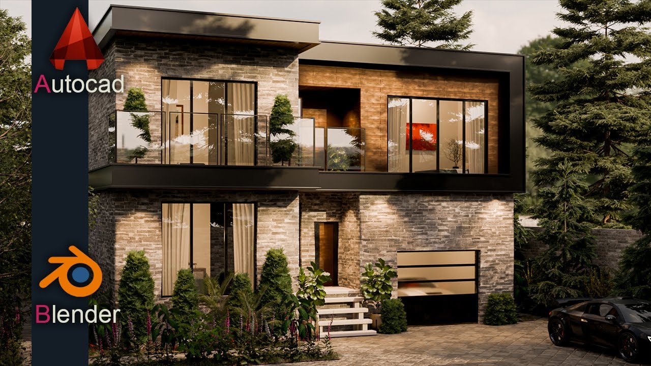 AutoCAD to Blender | Complete Exterior Rendering Workflow (Step-by-Step)