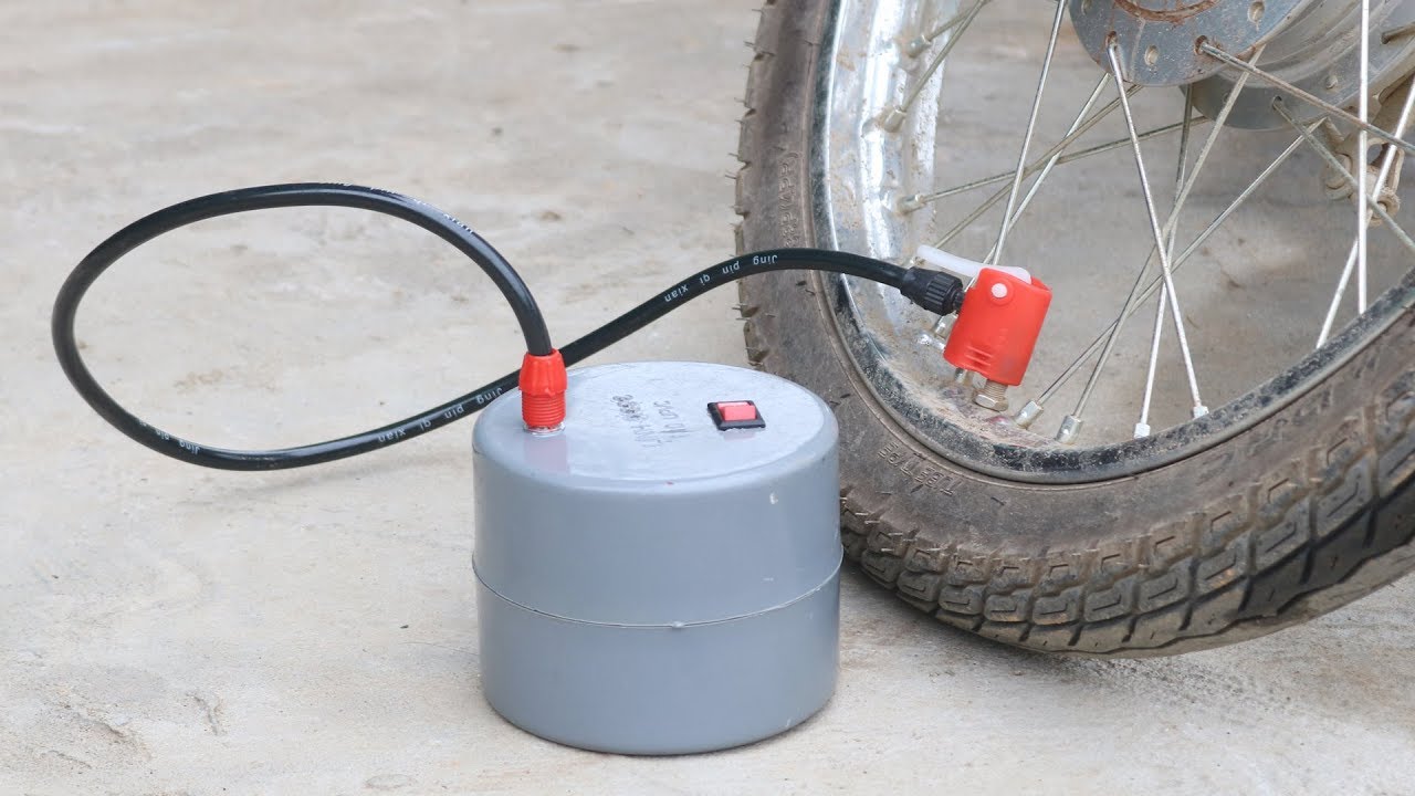 Great ! How to Make a Mini Air Compressor (Powerful Air Pump)