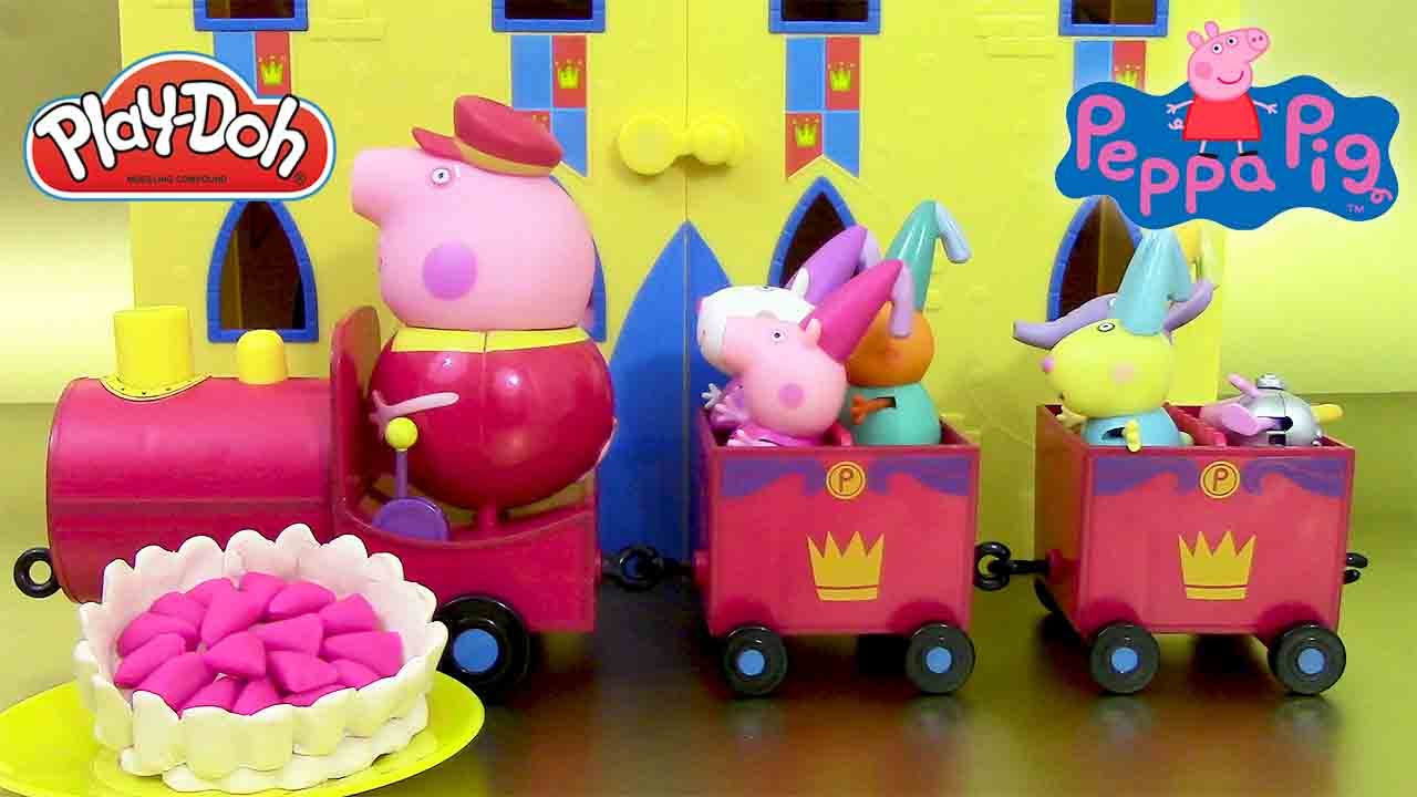 Train Royal de Papi Pig Grandpa et Princesse Peppa Pâte à modeler play doh