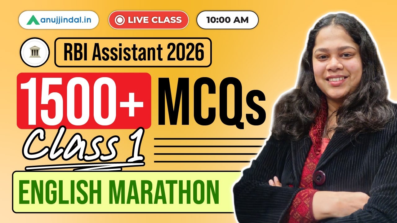 RBI Assistant 2026: English Free Class | Error Detection | Gap Fillers | Anuj Jindal