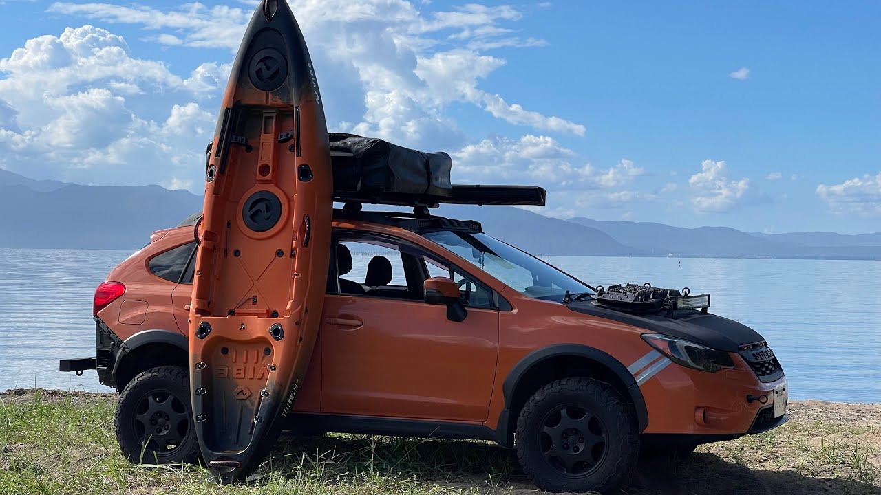 Kayaking largest lake in Japan.Lake Biwa.