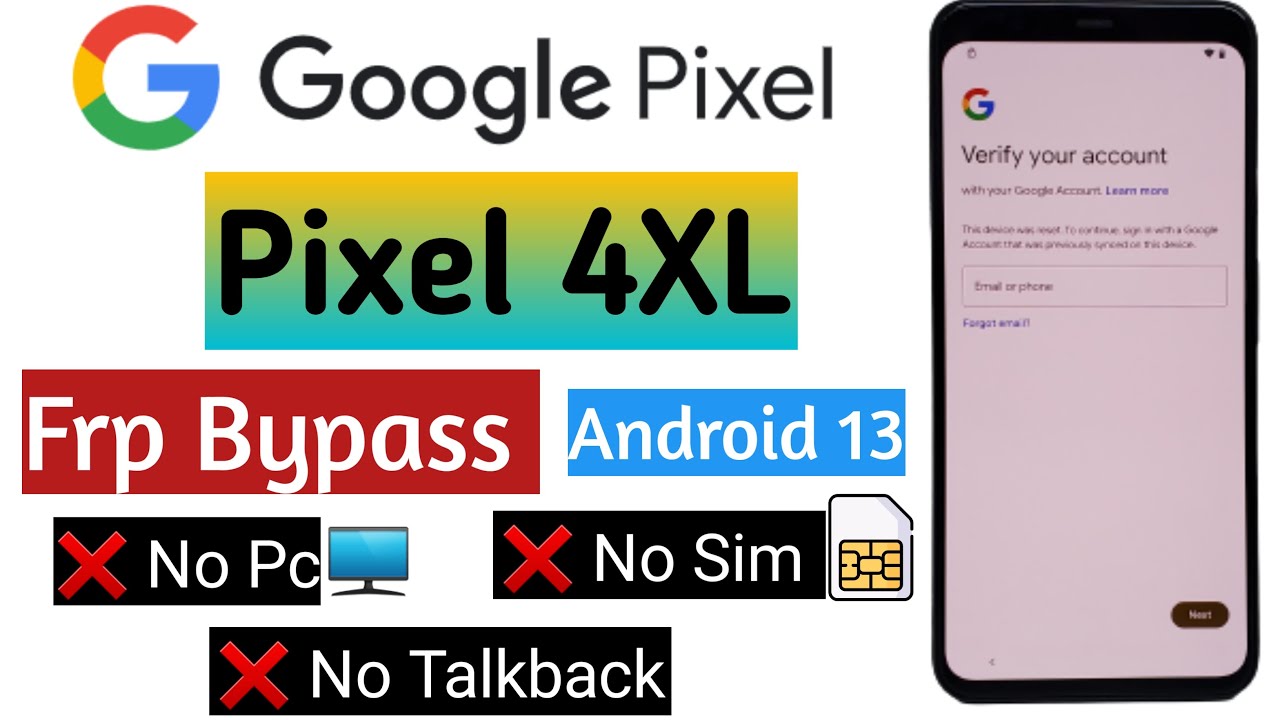Lastest! Google Pixel 4XL FRP Bypass Without Pc New Android 13 All Pixel Unlock Google Account #frp