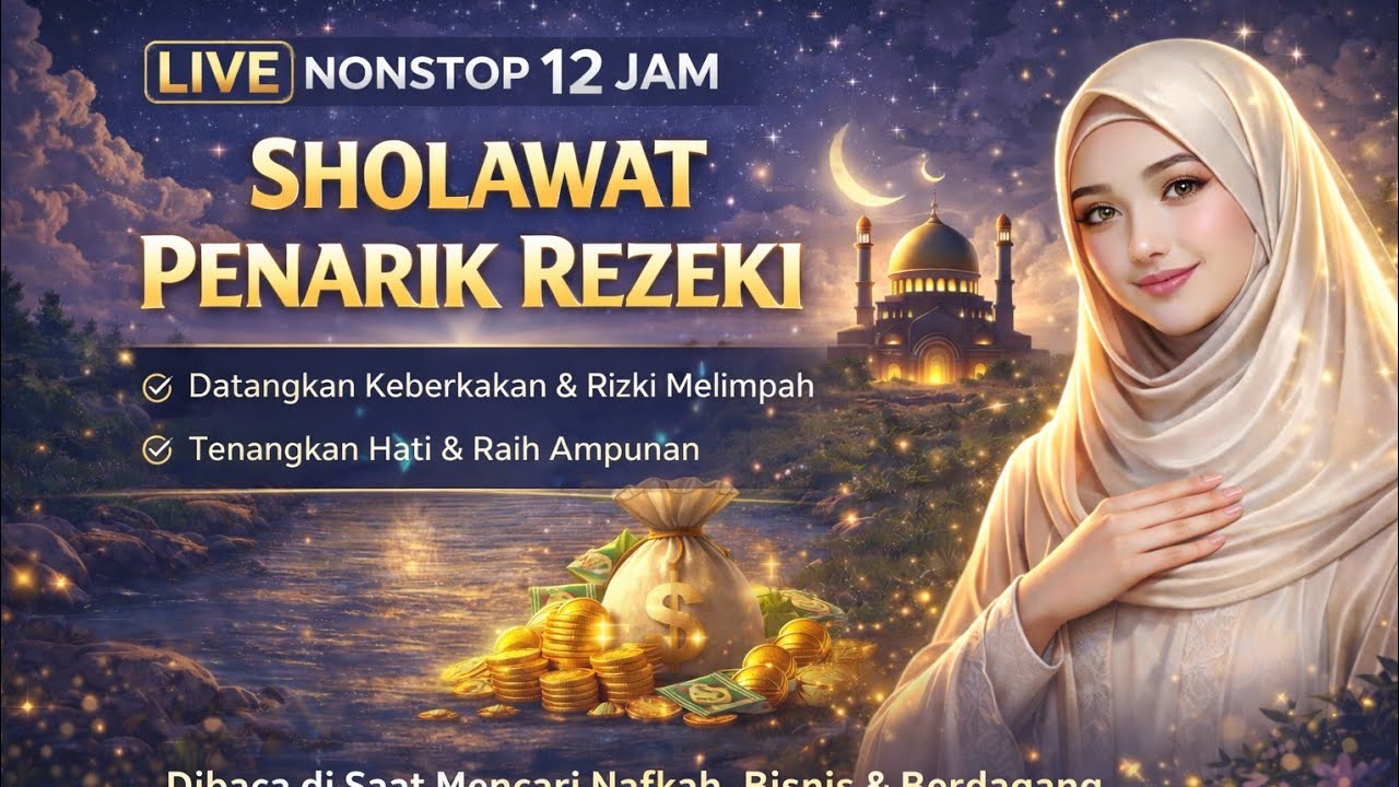 Sholawat penarik rezeki Raih keberakahan di bulan suci Ramadhan || live 12 jam