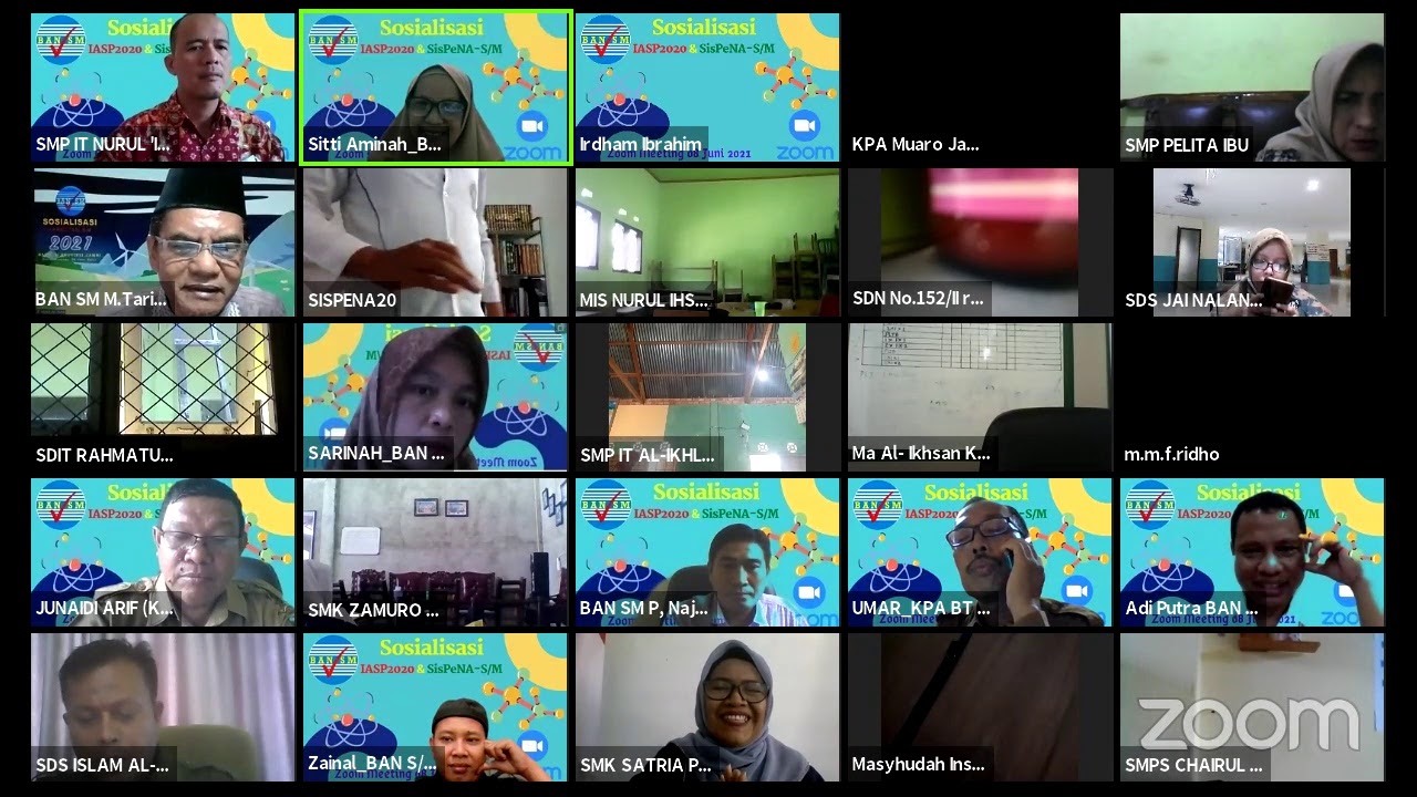 SOSIALISASI IASP2020 & SISPENA-S/M TAHUN 2021