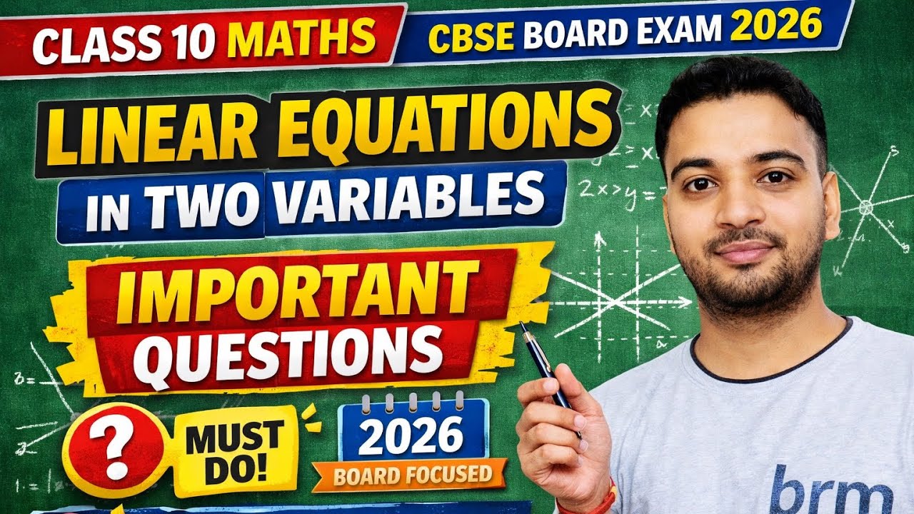 Linear Equations in Two Variables | Most Important Questions | Class 10 Maths CBSE 2026 | Chapter 3