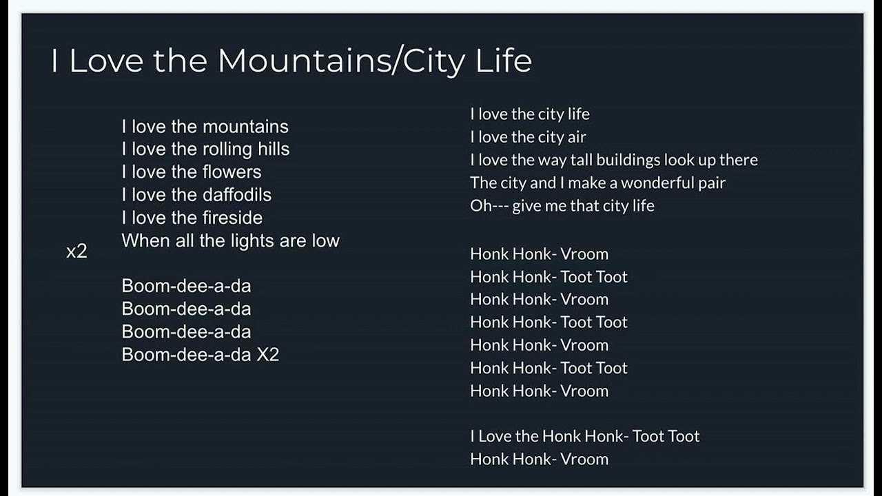 I Love the Mountains with City Life Instrumental