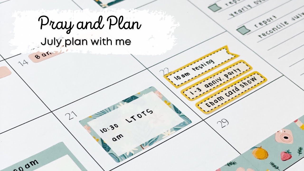 Pray and Plan | Plan with Me and Sticker Testing