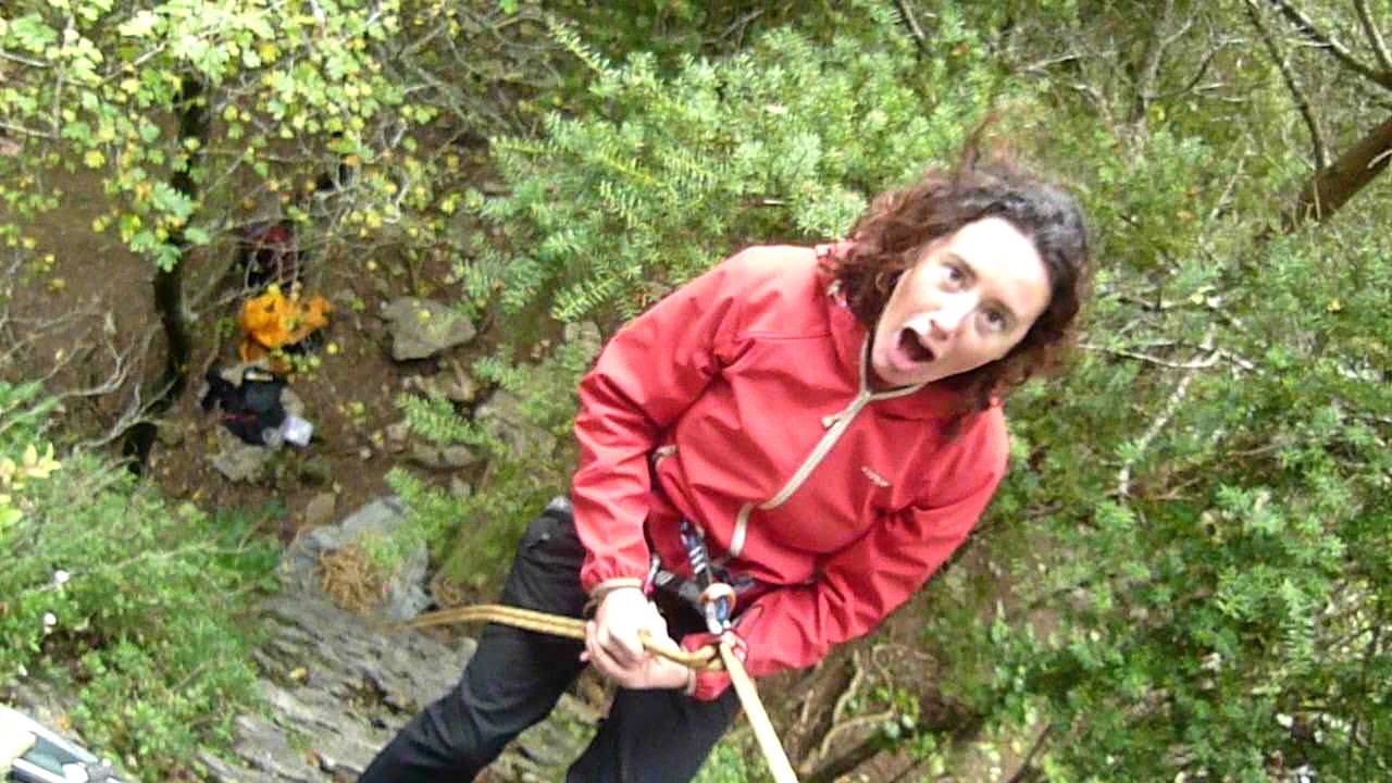 Crazy swiss abseiling