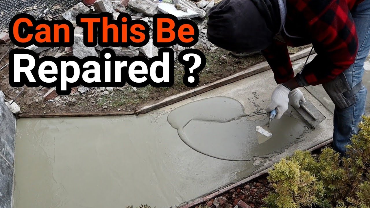 How To Resurface A Badly Damaged Concrete Step By Step ,Fix Damaged Concrete walkway