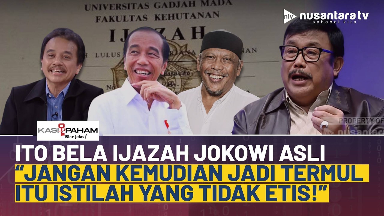 Sebut Ijazah Jokowi Asli, Ito Sumardi Tolak Disebut ‘TERMUL’: Itu Istilah yang Tidak Etis! | NTV