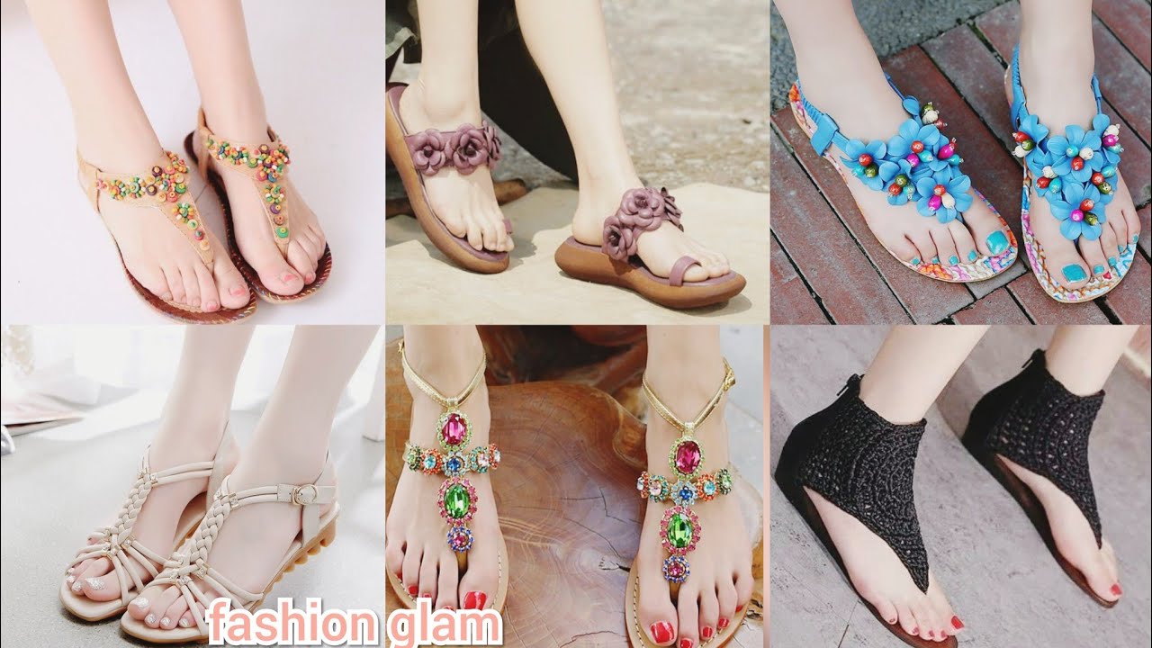 Most Beautiful flat sandals and shoes styles for women's