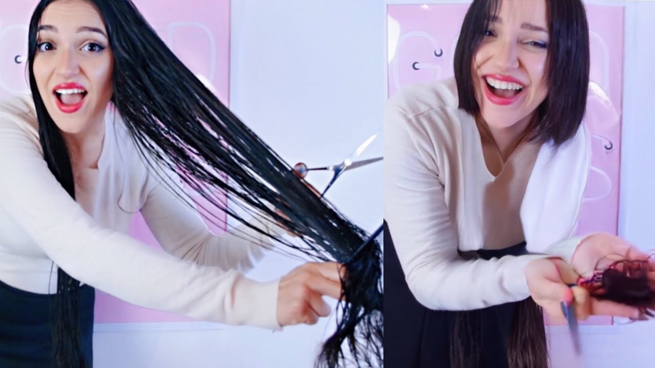 Taglio i capelli da sola a casa con pettine e forbici ✂️😱 ANNO NUOVO TAGLIO DI CAPELLI NUOVO 🤩