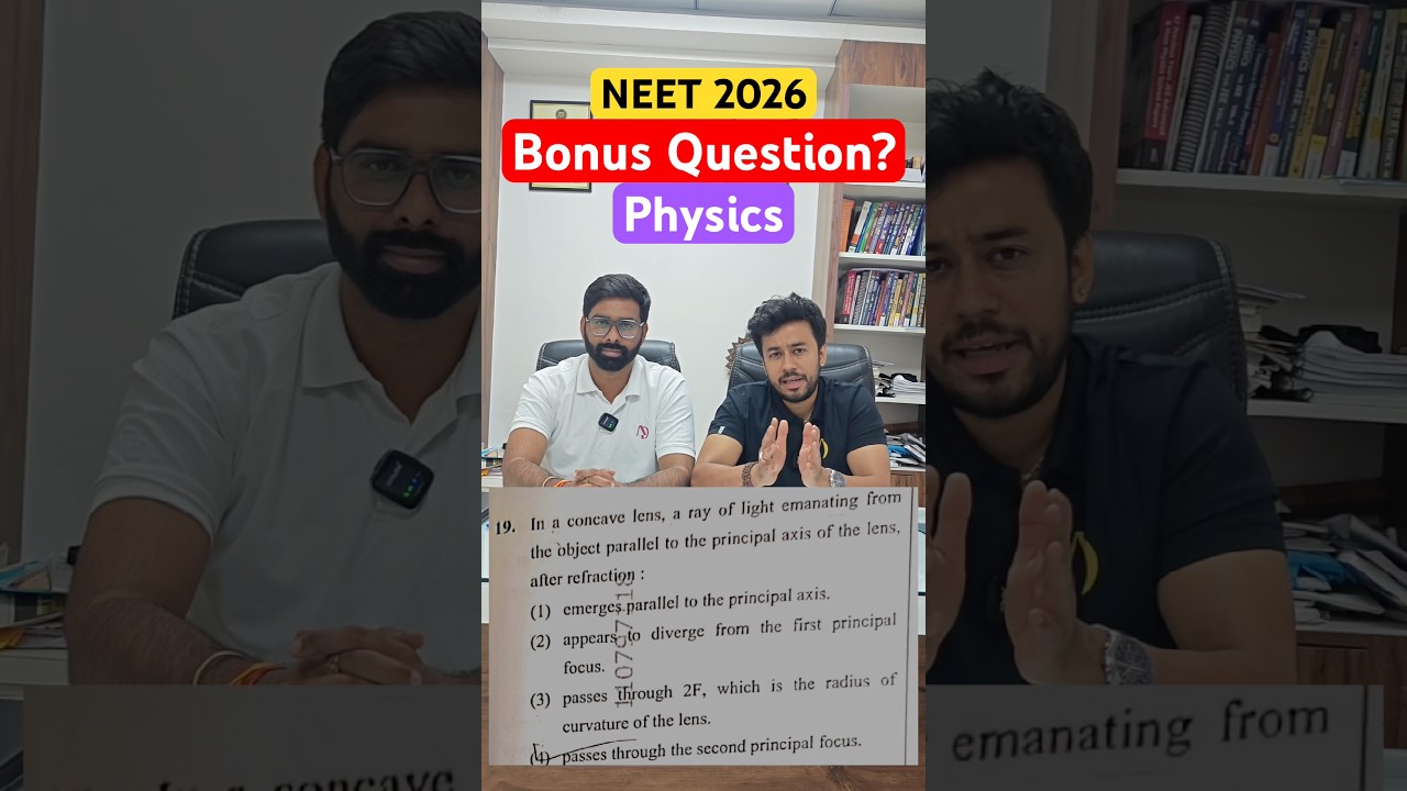 NEET 2026 Bonus Question? 🧐 Physics Controversy Explained! | Kshitiz Sir #neet2026strategy