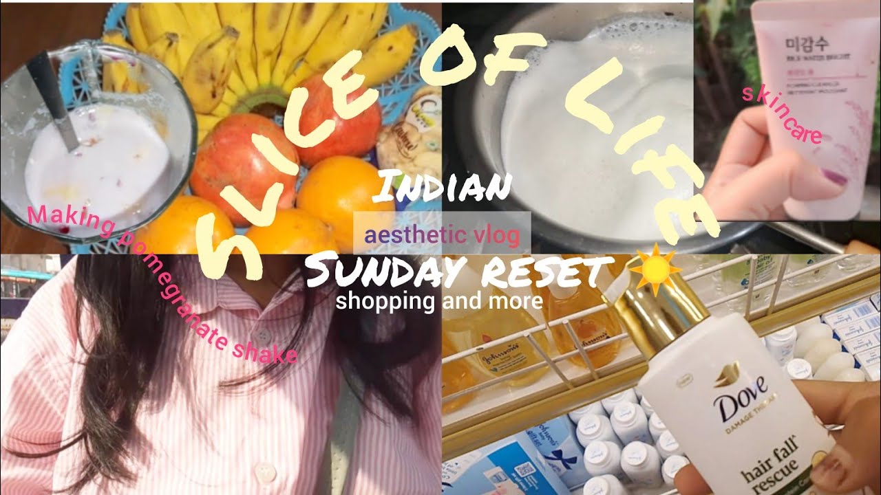 Slice of Life 🥂| Sunday reset | Vlog | Aesthetic| Selfcare , Shopping 🛍️ & more