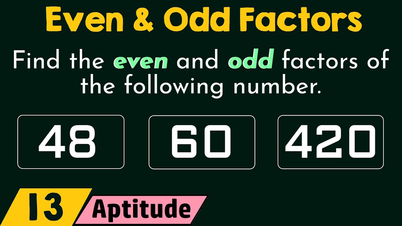 Number of Even and Odd Factors