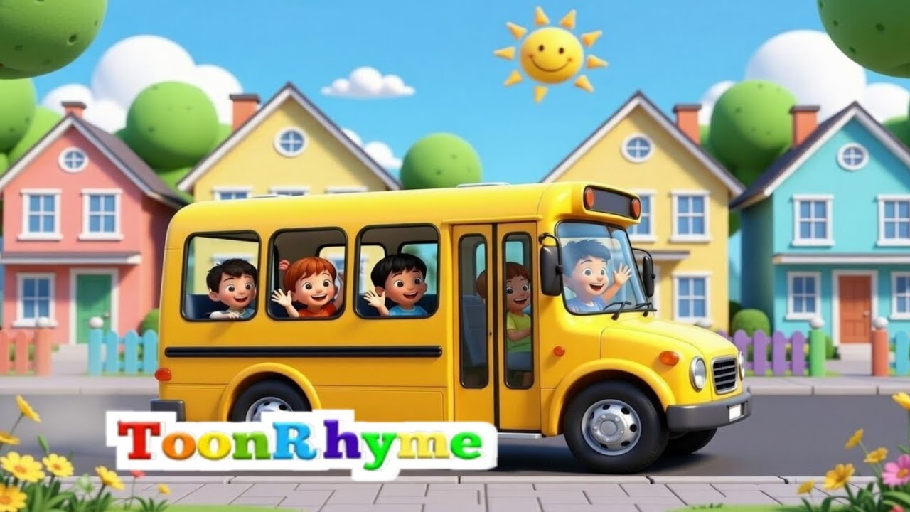 Hop On the Happy Bus ToonRhyme - Fun Sing-Along for Kids!
