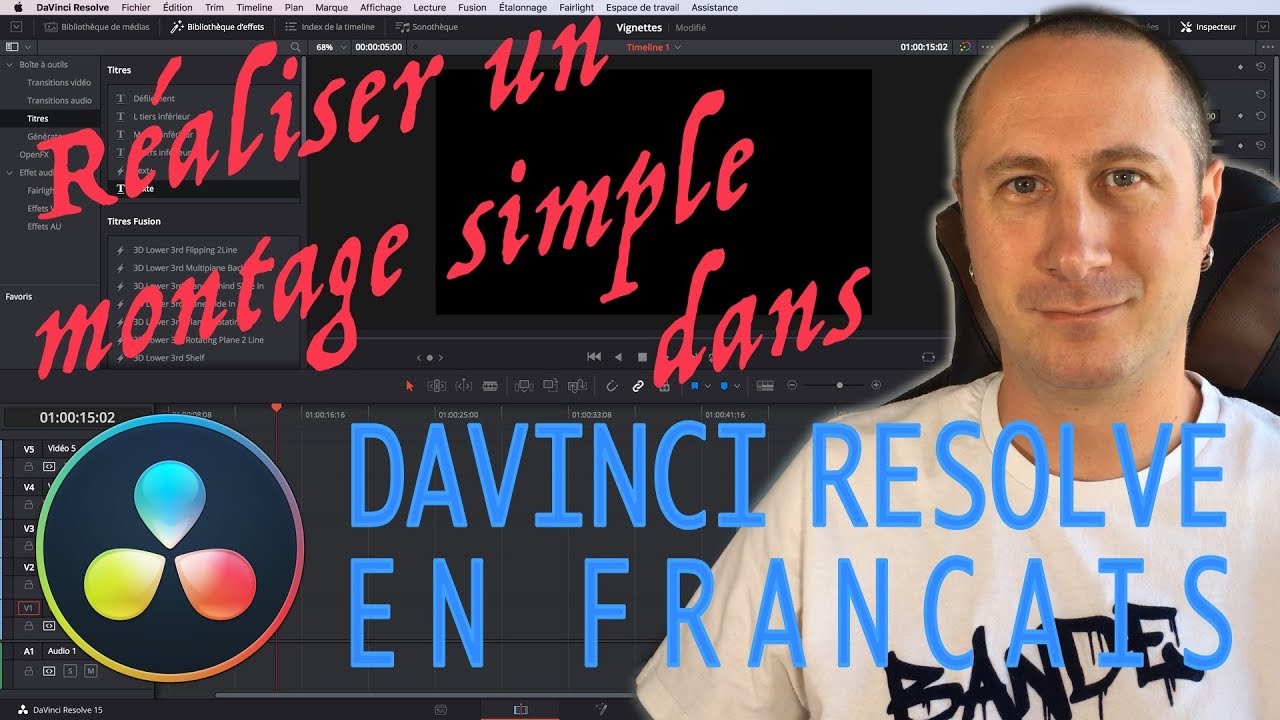 Réaliser un montage vidéo en quelques minutes avec DaVinci Resolve en français