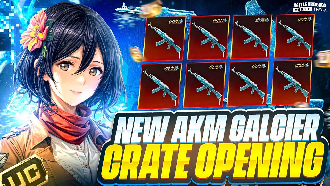 🤯 FINALLY 1200+ CLASSIC CRATE OPENING FOR AKM GLACIER | AKM GLACIER IS BACK | AKM GLACIER TRICK TIME