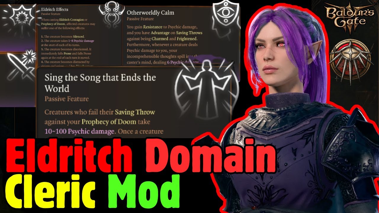 ELDRITCH Cleric MOD Build in Baldur's Gate 3