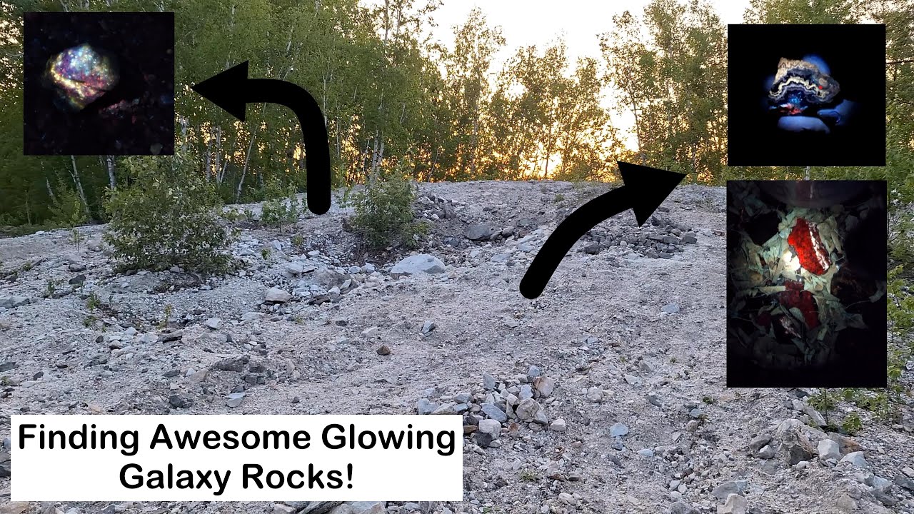 Collecting Awesome Glowing Galaxy Like Rocks In Ontario!! Ontario Rockhounding