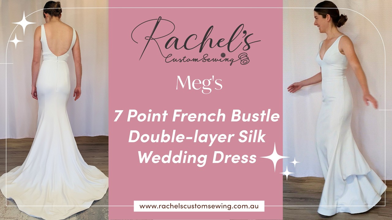 Silk Mermaid Dress 7-Point French Bustle - MegR