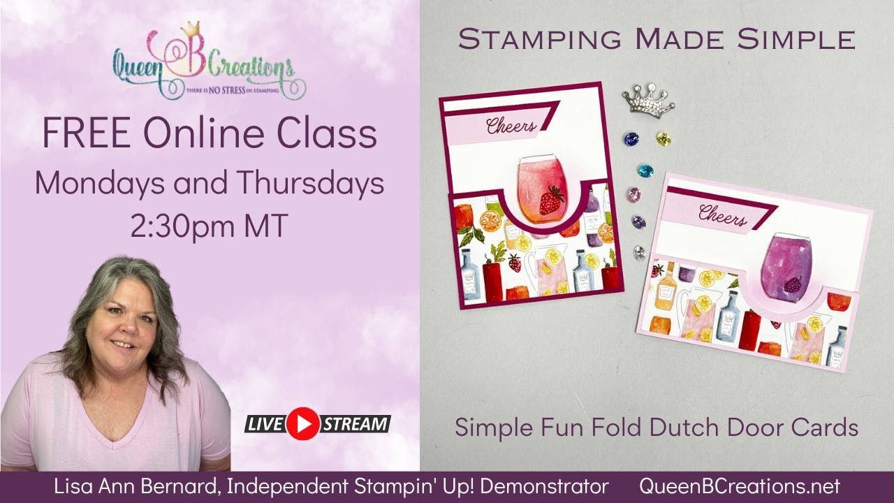 👑 Две простые открытки для голландских дверей с использованием Stampin' Up! Cheers & Sips