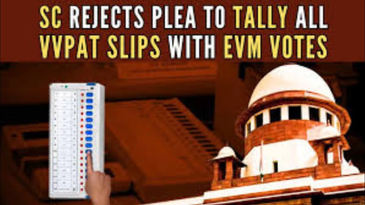 Mandatory for 100% vote counting tally with EVM & VVPAT in India