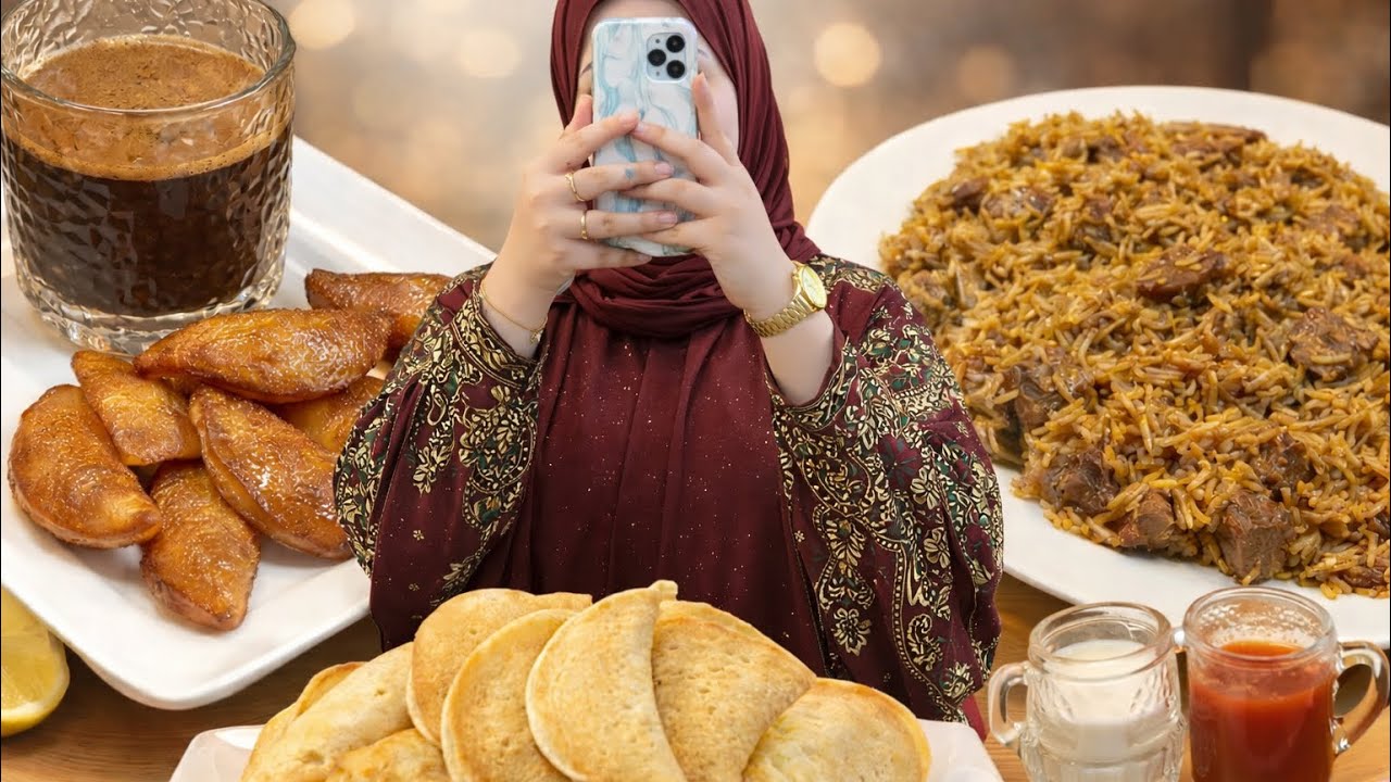أول يوم رمضان 🤎🌒🌙 وسط أهل زوجى السعوديين ♥️🇸🇦 وسحور سعودى أصيل🥓🥩🇸🇦🇸🇦 #رمضان_2026 