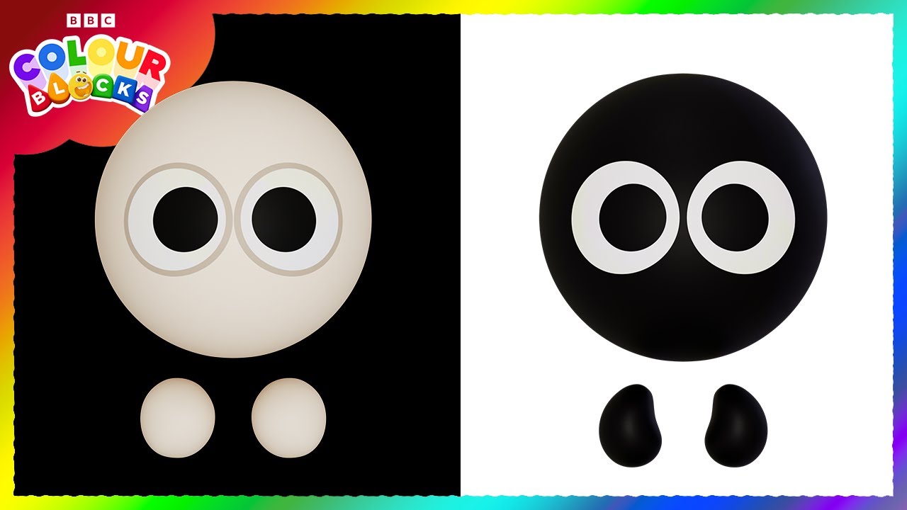 MYSTERY Colourblocks Black and White Challenge! ⚫⚪ | Colours for Kids | @colourblocks
