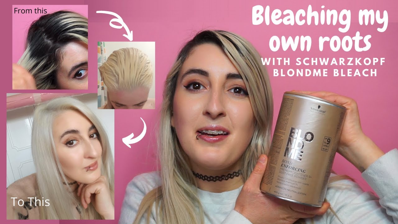 BLEACHING ROOTS AT HOME using BLONDME SCHWARZKOPF | Review and process | Elizabeth Keenan