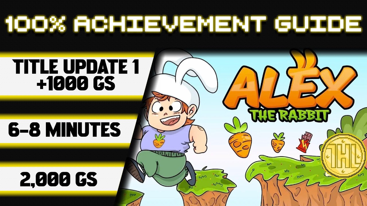 Alex the Rabbit Title Update 1 100% Achievement Walkthrough * 1000GS in 6-8 Minutes *