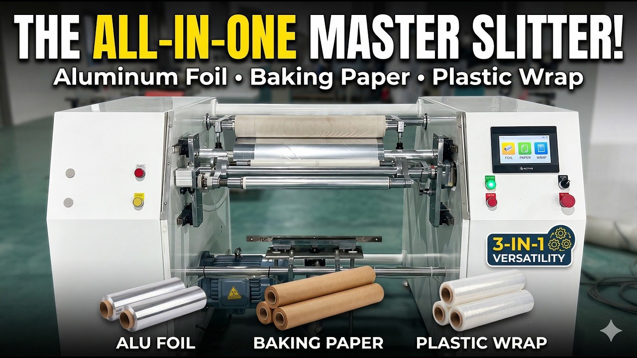 semi automatic household aluminum foil cling film rewinding machine
