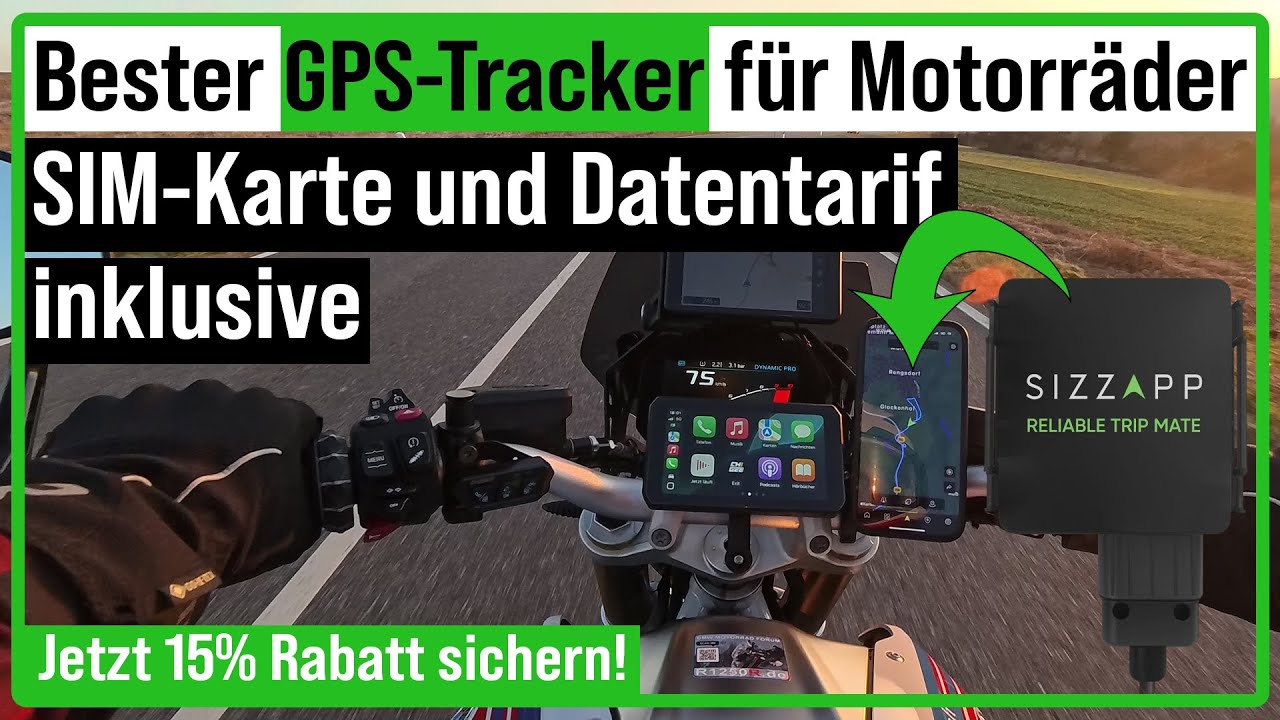 Bester GPS-Tracker f&uuml;r Motorr&auml;der | SizzApp-Echtzeit-Tracker