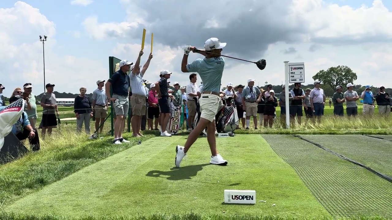 Eric Cole Golf Swing at the US Open, Oakmont Hole 8