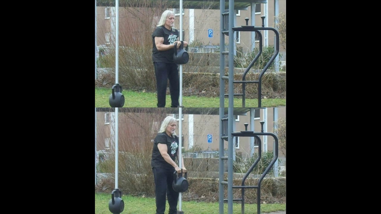Ausflug nach Lampertheim/Kettlebell-Workout (26 LB) auf dem neuen Alfred-Delp-Platz👍🏻💪🏻😊🐶🏋️‍♂️🌳🏡🏘🏙☁️