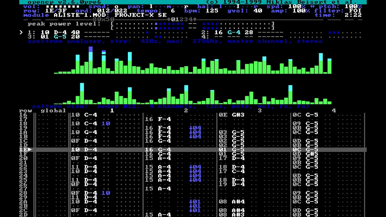 Amiga Project X Theme - Alister Brimble (Open Cubic Player)