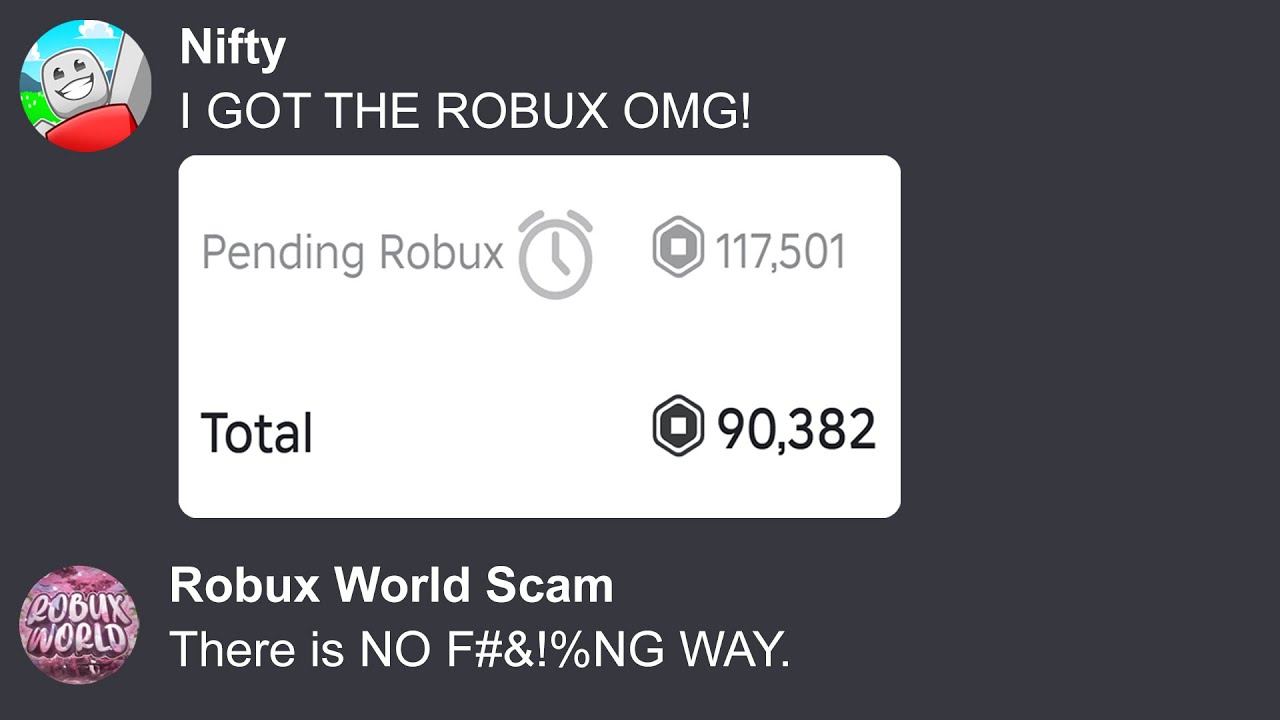 Buying Robux From A Scam Server, Then Telling Them I Actually Got It!