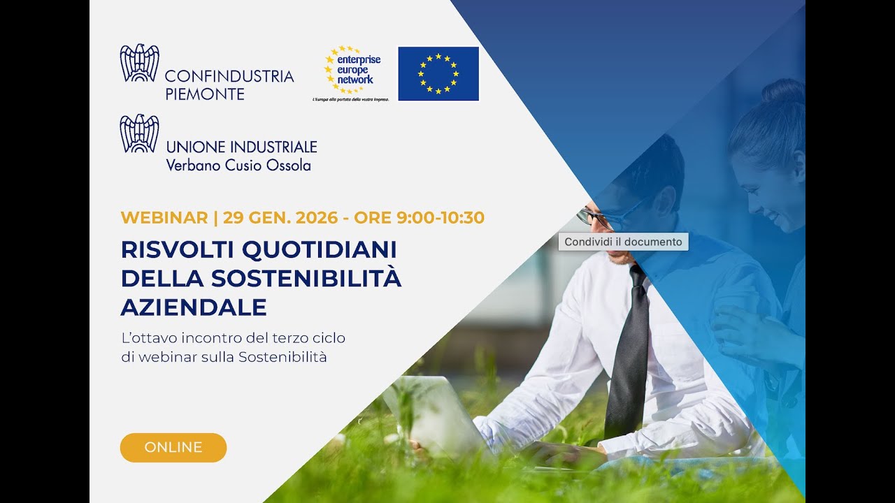 8 webinar | Risvolti quotidiani della sostenibilità aziendale