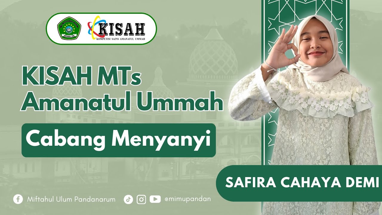 SAFIRA CAHAYA DEMI_MI MIFTAHUL ULUM PANDANARUM_KISAH 26