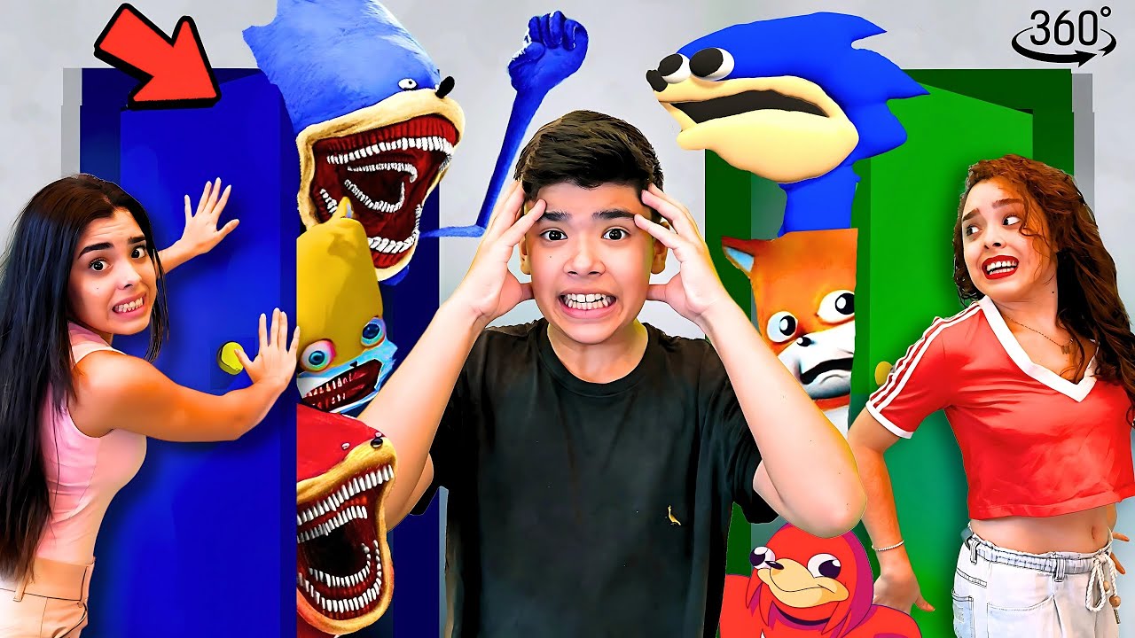 ESTAMOS PRESOS no MUNDO DO SONIC SHIN TAPES! (VR 360) - Estevão, Milla e Milly #soporcausa