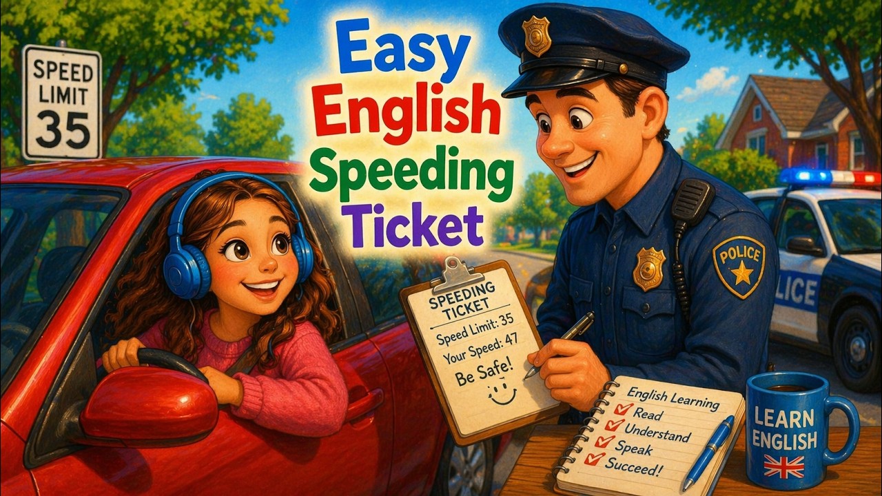 That Big of a Deal | Speeding Ticket Roleplay: Pulled Over by Police - Easy English