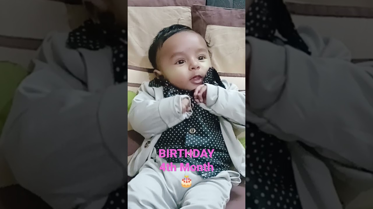 HAPPY BIRTHDAY 4 MONTHS #baby #babyvideo #4monthbaby #viralvideo